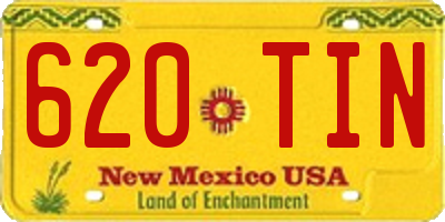 NM license plate 620TIN