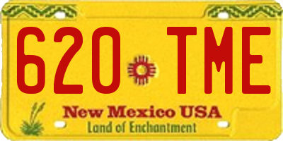 NM license plate 620TME