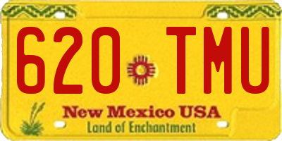 NM license plate 620TMU