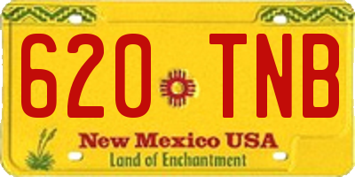 NM license plate 620TNB