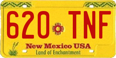 NM license plate 620TNF