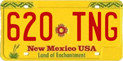 NM license plate 620TNG