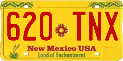 NM license plate 620TNX