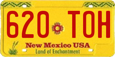 NM license plate 620TOH