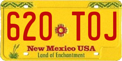 NM license plate 620TOJ