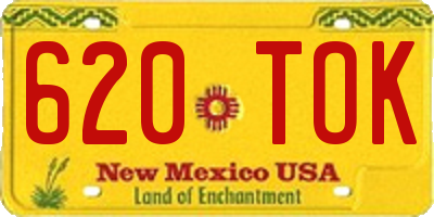 NM license plate 620TOK