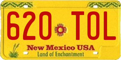 NM license plate 620TOL