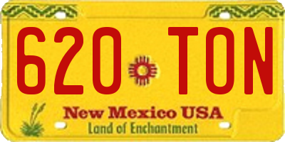 NM license plate 620TON