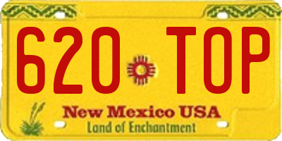 NM license plate 620TOP