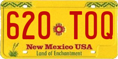 NM license plate 620TOQ