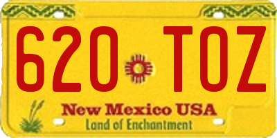 NM license plate 620TOZ