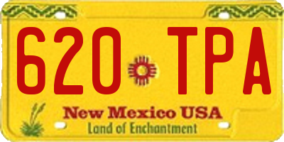 NM license plate 620TPA