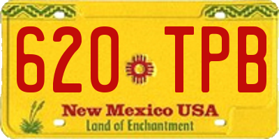 NM license plate 620TPB