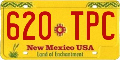 NM license plate 620TPC
