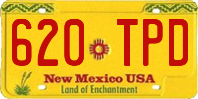 NM license plate 620TPD