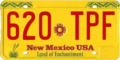 NM license plate 620TPF