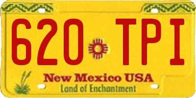 NM license plate 620TPI