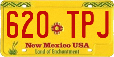 NM license plate 620TPJ