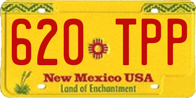 NM license plate 620TPP