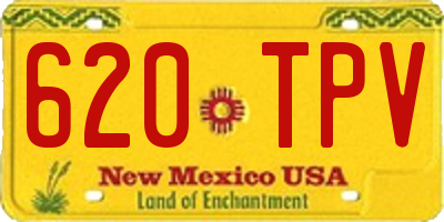 NM license plate 620TPV
