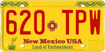 NM license plate 620TPW
