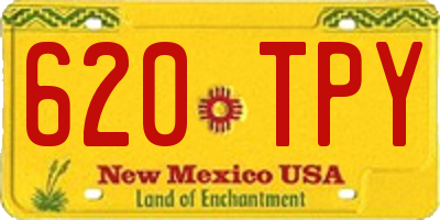 NM license plate 620TPY