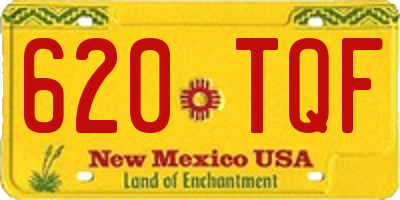 NM license plate 620TQF