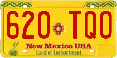 NM license plate 620TQO