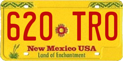 NM license plate 620TRO