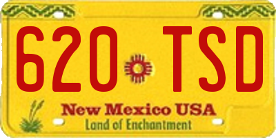 NM license plate 620TSD