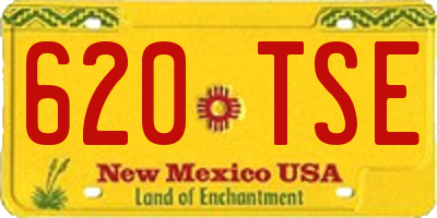 NM license plate 620TSE