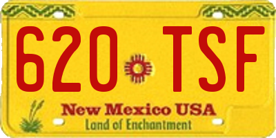 NM license plate 620TSF