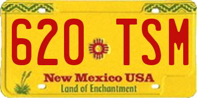 NM license plate 620TSM