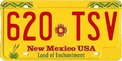 NM license plate 620TSV
