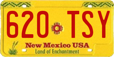 NM license plate 620TSY