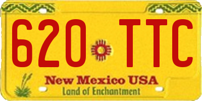 NM license plate 620TTC
