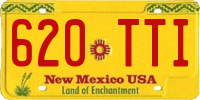 NM license plate 620TTI