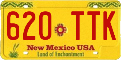 NM license plate 620TTK