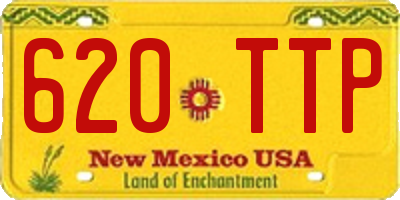 NM license plate 620TTP