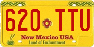 NM license plate 620TTU