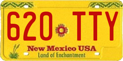 NM license plate 620TTY
