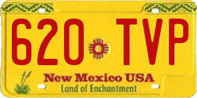 NM license plate 620TVP
