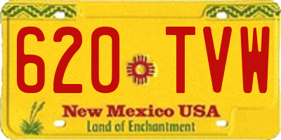 NM license plate 620TVW