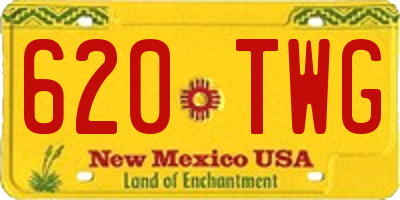 NM license plate 620TWG