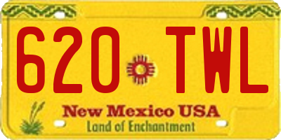 NM license plate 620TWL