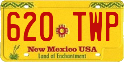 NM license plate 620TWP