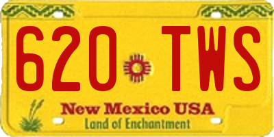 NM license plate 620TWS