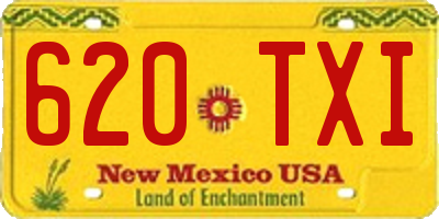 NM license plate 620TXI