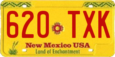 NM license plate 620TXK