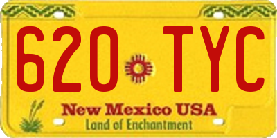 NM license plate 620TYC